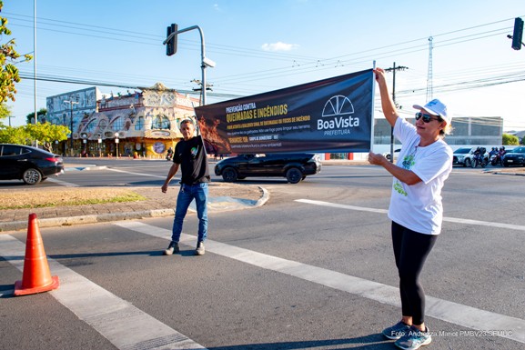Blitz educativa alerta sobre o perigo de queimadas durante período de estiagem