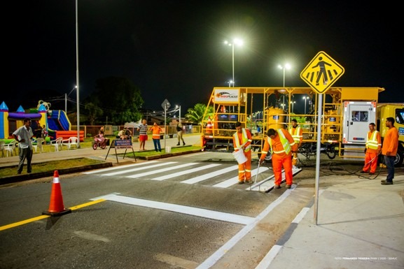 Prefeitura revitaliza sinalização horizontal em Boa Vista