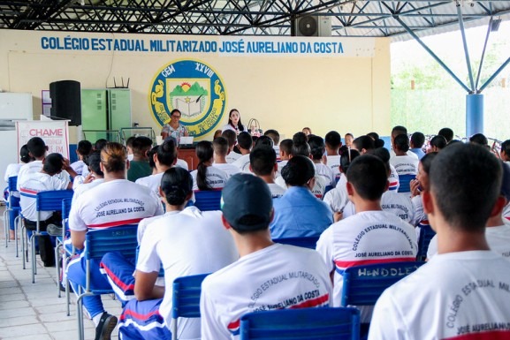 Cantá: Colégio Militarizado José Aureliano da Costa abre ciclo de palestras orientativas do Chame nas instituições de ensino