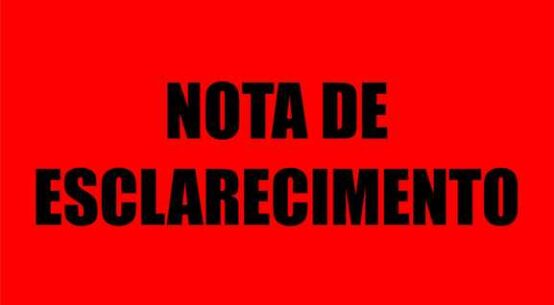 NOTA DE ESCLARECIMENTO