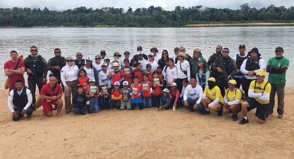 Quelônios da Amazônia: PCRR participa de soltura de tartarugas no Projeto no Baixo Rio Branco