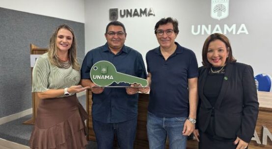 Prefeito de Normandia visita Unama Boa Vista e participa de reunião com presidente do Grupo Ser Educacional