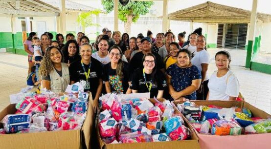 Trote solidário da Estácio divulga campanha de dignidade menstrual