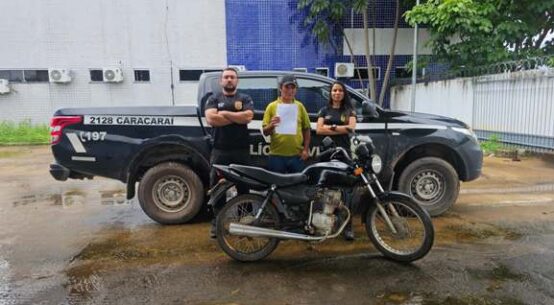 Caracaraí: PCRR restitui motocicleta furtada a proprietário