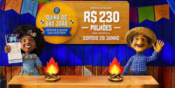 Apostas exclusivas para a Quina de São João começam nesta quinta-feira