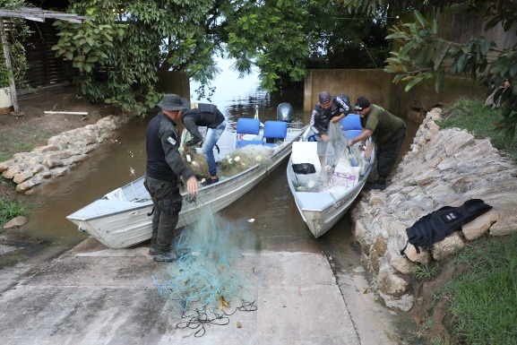Final do Defeso: fiscalização da Femarh apreende e destrói mais de 270 malhadeiras de pesca no Rio Branco