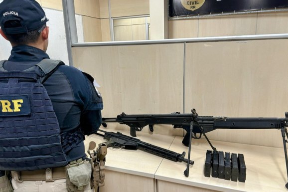 PRF-RR apreende três fuzis durante fiscalização na BR-174 em Boa Vista