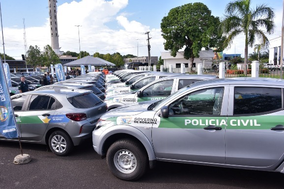Polícia Civil de Roraima reforça investigações e atuação em campo com 49 novas viaturas entregues pelo Governo