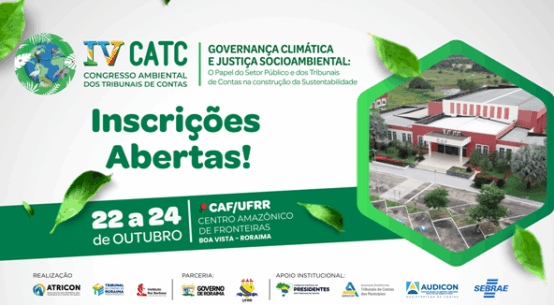 Inscrições abertas para o IV Congresso Ambiental dos Tribunais de Contas