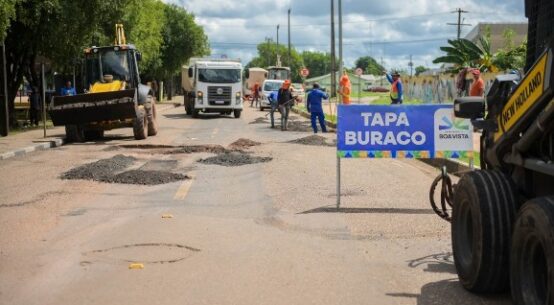 Prefeitura amplia equipes da Operação Tapa Buraco e intensifica recuperação de ruas e avenidas de Boa Vista