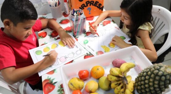 Cores dos alimentos: Teamarr promove oficinas que estimulam a alimentação saudável das crianças atendidas