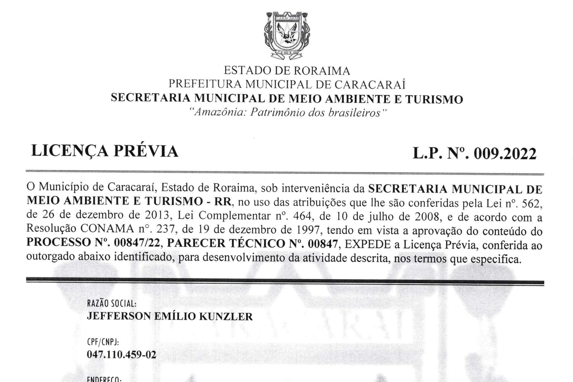 Informe Publicitário – Licença Ambiental 4