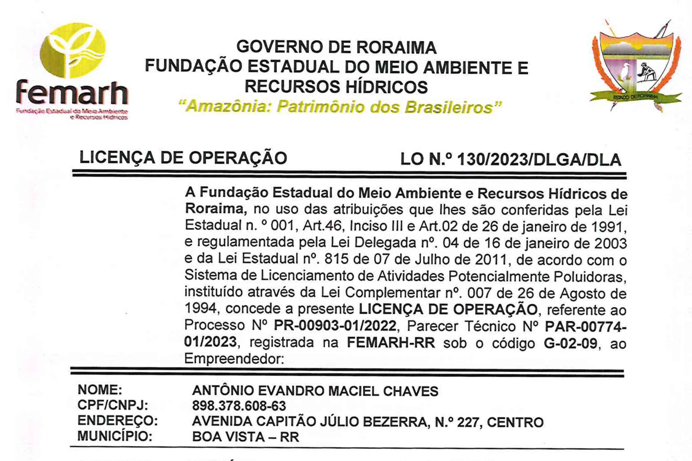 Informe Publicitário: Licença de Operação Fazenda Meton