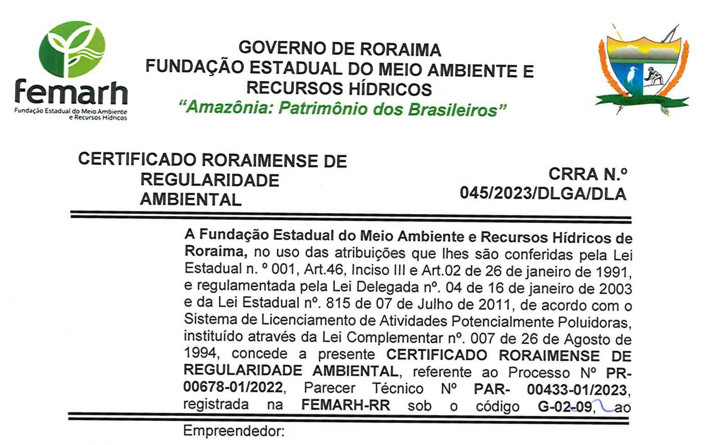 Informe Publicitário: C.R.R.A. Fazenda Monte das Oliveiras