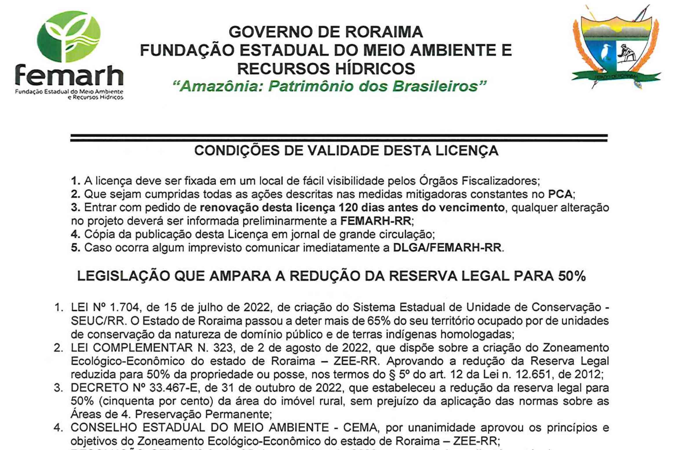 Informe Publicitário: Licença de Ampliação Fazenda Monte das Oliveiras