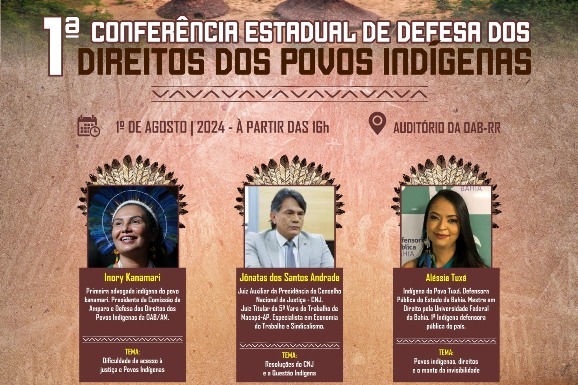 1ª Conferência Estadual de Defesa dos Direitos dos Povos Indígenas da OAB-RR será na quinta-feira