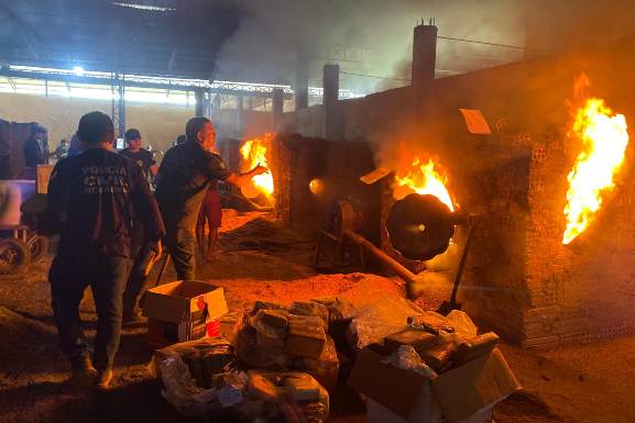 PCRR incinera mais de 600kg de drogas apreendidas no primeiro semestre de 2024