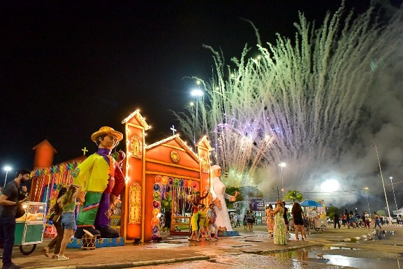 Decoração do São João do Parque Anauá encanta público visitante